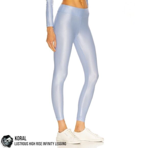 KORAL LUSTROUS HIGH RISE INFINITY LEGGING IN BEL AIR BLUE WOMEN’S SIZE MEDIUM - Picture 2 of 12